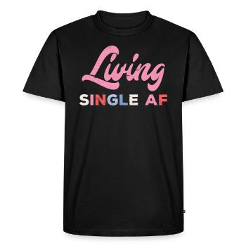 Célibataire vivant AF Hommes célibataires - T-shirt Premium bio Homme - noir - Devant - Nico (187cm)