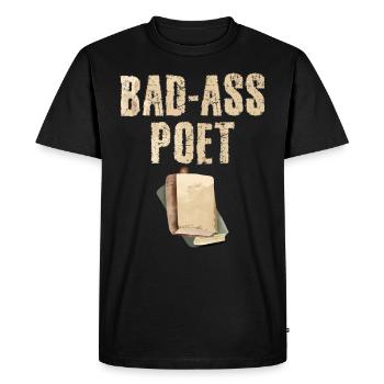 Bad-ass Poets Poésie et poèmes Poète - T-shirt Premium bio Homme - noir - Devant - Nico (187cm)