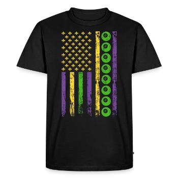 American Cue Sport Flag Billard - T-shirt Premium bio Homme - noir - Devant - Nico (187cm)