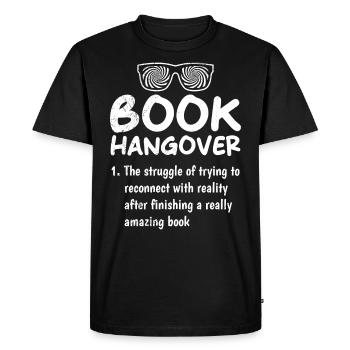 Livres Gueule de bois Amateurs de livres et rats de bibliothèque - T-shirt Premium bio Homme - noir - Devant - Nico (187cm)