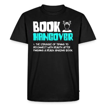 Livres Gueule de bois Amateurs de livres et amateurs de lecture - T-shirt Premium bio Homme - noir - Devant - Nico (187cm)