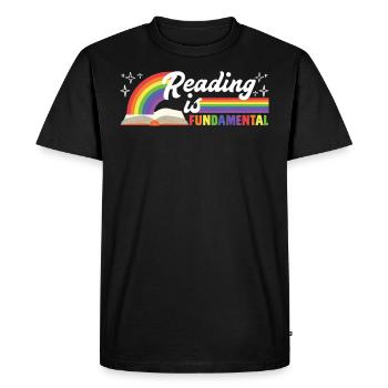 Reading Love Book Lovers Bookworm Book Lovers - Men's Premium Organic T-Shirt - black - Front - Nico (187cm)