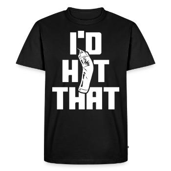 Je frapperais le sac de frappe - T-shirt Premium bio Homme - noir - Devant - Nico (187cm)
