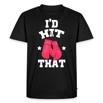 J’avais frappé ces gants de frappe sports de combat - T-shirt Premium bio Homme - noir - Devant - Nico (187cm)