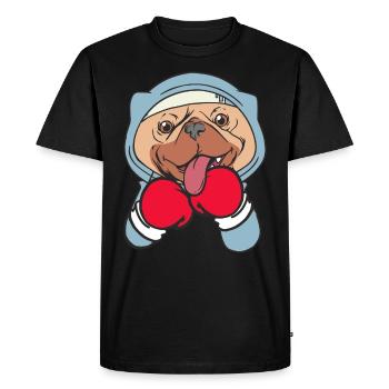 Dog Boxer Martial Athlete Sparring Combat Sports - Men's Premium Organic T-Shirt - black - Front - Nico (187cm)