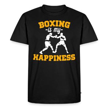 La boxe est mon bonheur Sport Boxer Sparring Boxing - T-shirt Premium bio Homme - noir - Devant - Nico (187cm)