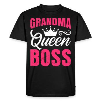 Grand-mère Boss Grand-mère Boss Grand-mère Fête des mères - T-shirt Premium bio Homme - noir - Devant - Nico (187cm)