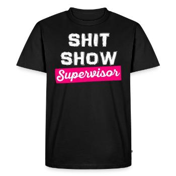 Superviseur Maman Maman Boss Fête des mères Mères - T-shirt Premium bio Homme - noir - Devant - Nico (187cm)