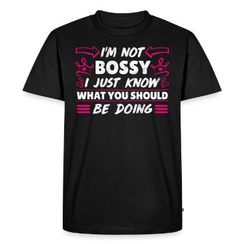 Je ne suis pas autoritaire Mama Chef Superviseur Maman Maman - T-shirt Premium bio Homme - noir - Devant - Nico (187cm)
