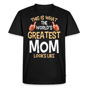 La plus grande fête des mères du monde Meilleure Mama Queen - T-shirt Premium bio Homme - noir - Devant - Nico (187cm)