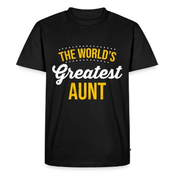 La plus grande tante du monde Fête des mères Meilleure tante - T-shirt Premium bio Homme - noir - Devant - Nico (187cm)