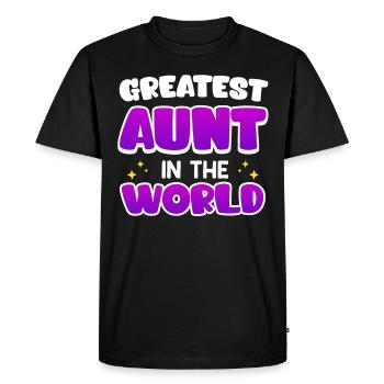 Meilleure tante du monde Fête des mères Meilleure tante Cool Auntie - T-shirt Premium bio Homme - noir - Devant - Nico (187cm)