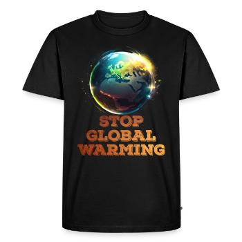 Activiste pour le climat Stop au réchauffement climatique Save the Earth - T-shirt Premium bio Homme - noir - Devant - Nico (187cm)