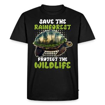Sauvons la forêt tropicale Conservation de la faune - T-shirt Premium bio Homme - noir - Devant - Nico (187cm)