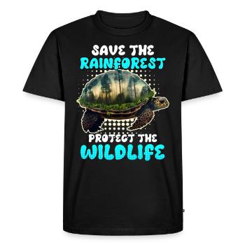 Sauvons la forêt tropicale Conservation de la faune - T-shirt Premium bio Homme - noir - Devant - Nico (187cm)