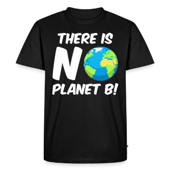 There is no Planet B Environmental Protection Mission Earth - Men's Premium Organic T-Shirt - black - Front - Nico (187cm)