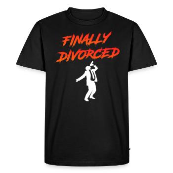 Finally divorced divorce party divorce - Men's Premium Organic T-Shirt - black - Front - Nico (187cm)
