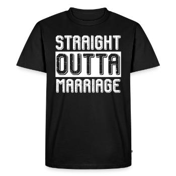 Marriage from divorce party Ex-husband divorce - Men's Premium Organic T-Shirt - black - Front - Nico (187cm)