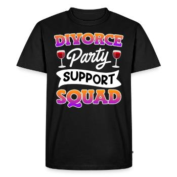 Divorce Party Support finally divorced divorce - Men's Premium Organic T-Shirt - black - Front - Nico (187cm)