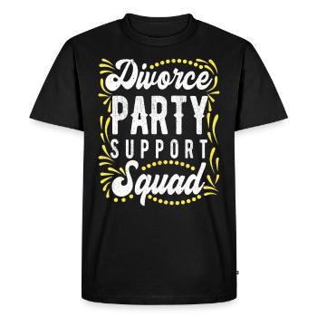 Divorce Party Man Happy Divorced - Men's Premium Organic T-Shirt - black - Front - Nico (187cm)