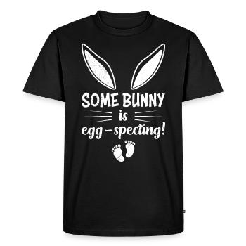 Easter Egg-Specting Baby Bunny - Men's Premium Organic T-Shirt - black - Front - Nico (187cm)