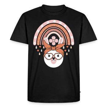 Mignon lapin de Pâques Lapin Visage de lapin mignon - T-shirt Premium bio Homme - noir - Devant - Nico (187cm)