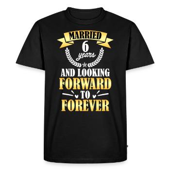 Sugar Wedding 6th Wedding Anniversary - Men's Premium Organic T-Shirt - black - Front - Nico (187cm)