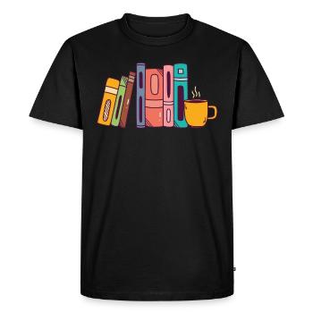 Amateurs de livres rat de bibliothèque et fans de lecture - T-shirt Premium bio Homme - noir - Devant - Nico (187cm)