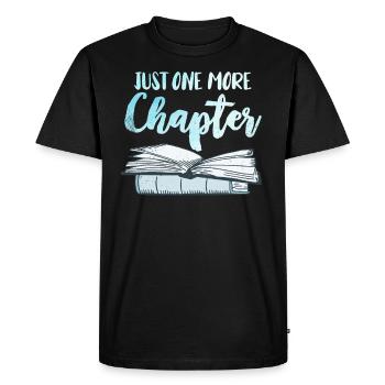 Just one more chapter of book lover and reading fan - Men's Premium Organic T-Shirt - black - Front - Nico (187cm)