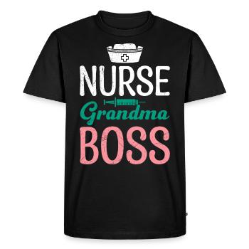 Nurse Grandma boss Mother's Day Granny Boss - Men's Premium Organic T-Shirt - black - Front - Nico (187cm)