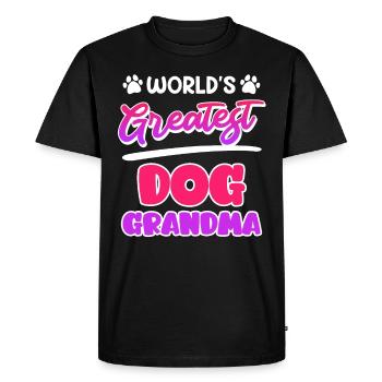 Dog Lovers Best Grandma Mother's Day Granny Dog Fan - Men's Premium Organic T-Shirt - black - Front - Nico (187cm)