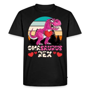 Omasaurus Mother's Day Grandma Mama Day Grandma - Men's Premium Organic T-Shirt - black - Front - Nico (187cm)