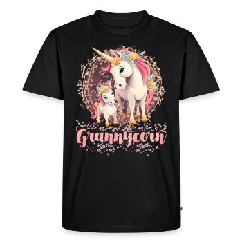 Grand-maïs Grand-mère Fête des mères Grand-mère Grand-mère - T-shirt Premium bio Homme - noir - Devant - Nico (187cm)