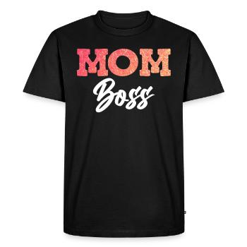 Mama Boss Mother's Day Strong Mom Cool Mom - Men's Premium Organic T-Shirt - black - Front - Nico (187cm)