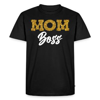 Mama Boss Mother's Day Strong Mom Cool Mom - Men's Premium Organic T-Shirt - black - Front - Nico (187cm)