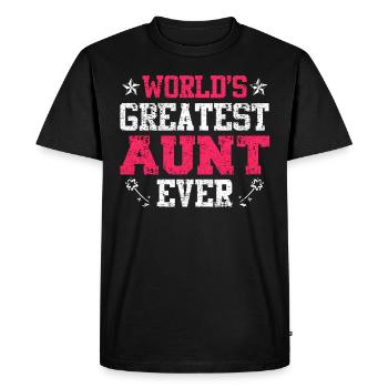 La plus grande tante du monde Fête des mères de tante Best - T-shirt Premium bio Homme - noir - Devant - Nico (187cm)