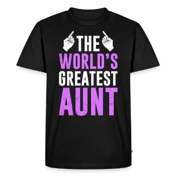La plus grande tante du monde Fête des mères Meilleure tante - T-shirt Premium bio Homme - noir - Devant - Nico (187cm)