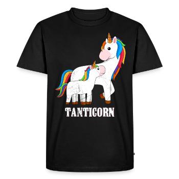 Einhorn cool Muttertag Tanten Einhörner - Männer Premium Bio T-Shirt - Schwarz - Vorne - Nico (187cm)