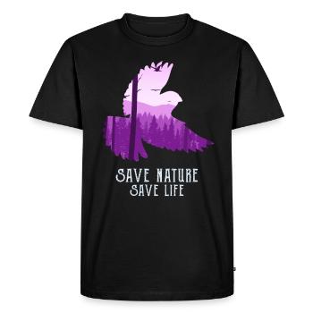 Sauver la nature Conservation de la nature Conservation des espèces Sauver la Terre - T-shirt Premium bio Homme - noir - Devant - Nico (187cm)