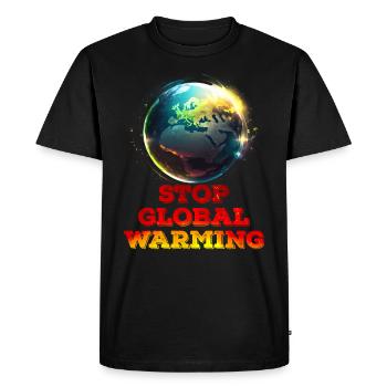 Activiste pour le climat Stop au réchauffement climatique Save the Earth - T-shirt Premium bio Homme - noir - Devant - Nico (187cm)