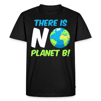 There is no Planet B Environmental Protection Mission Earth - Men's Premium Organic T-Shirt - black - Front - Nico (187cm)