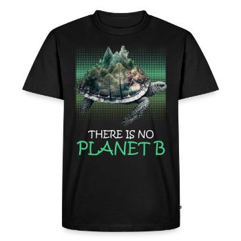 There is no Planet B Turtle Species Protection - Men's Premium Organic T-Shirt - black - Front - Nico (187cm)