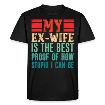 Divorce Party Cool Ex-Man Divorce - Men's Premium Organic T-Shirt - black - Front - Nico (187cm)