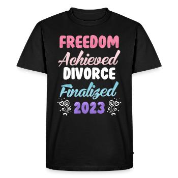 Divorce 2023 freshly divorced divorce party - Men's Premium Organic T-Shirt - black - Front - Nico (187cm)