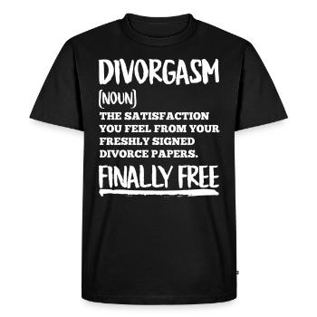 Divorce Women Divorgasm Finally divorced - Men's Premium Organic T-Shirt - black - Front - Nico (187cm)