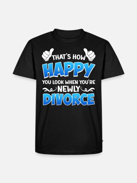 Scheidungsparty frisch geschieden Scheidung - Männer Premium Bio T-Shirt - Schwarz