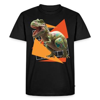 Eggspert Easter Eggs Search Dinosaurs Easter Bunnies - Men's Premium Organic T-Shirt - black - Front - Nico (187cm)