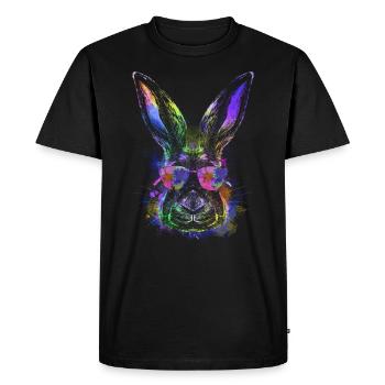 Lapin de Pâques cool Joyeux lapin de Pâques - T-shirt Premium bio Homme - noir - Devant - Nico (187cm)