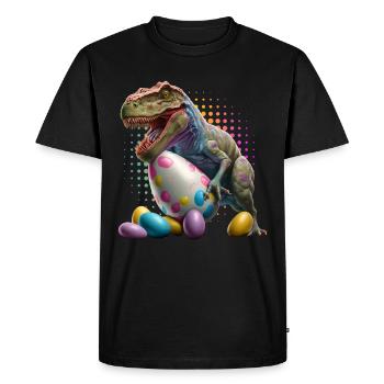 Eggspert Egg Hunt Dinosaur Easter Eggs - Men's Premium Organic T-Shirt - black - Front - Nico (187cm)