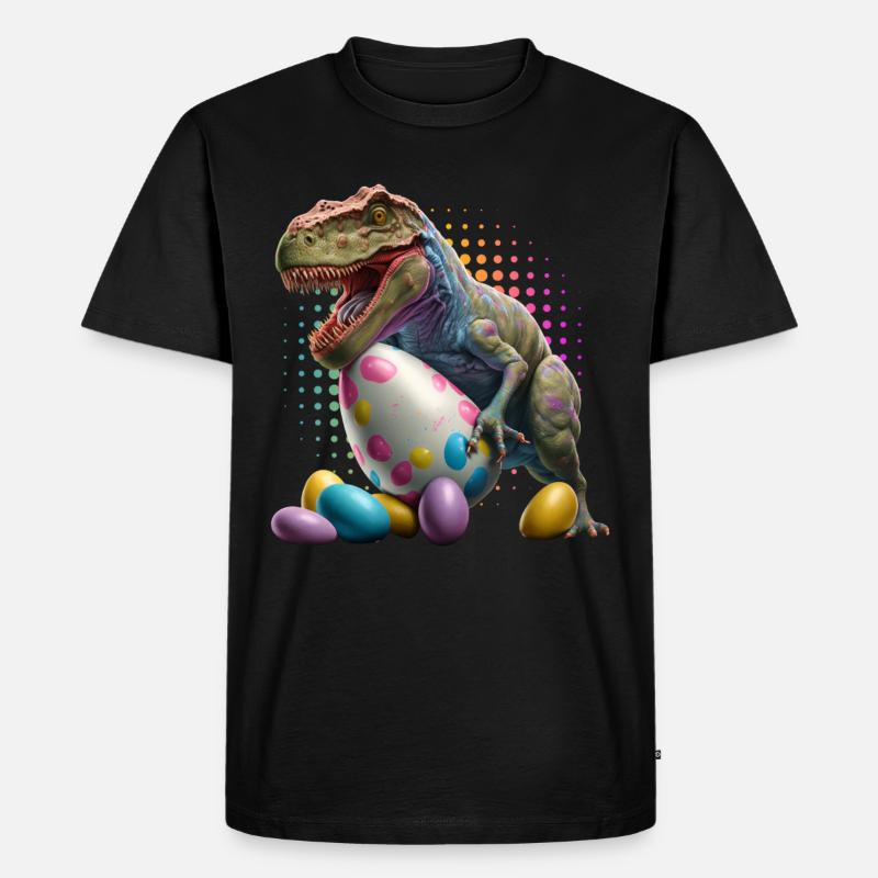 Eggspert Eiersuche Dinosaurier Ostereier - Männer Premium Bio T-Shirt - Schwarz